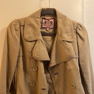 Juicy couture pea coat tan color